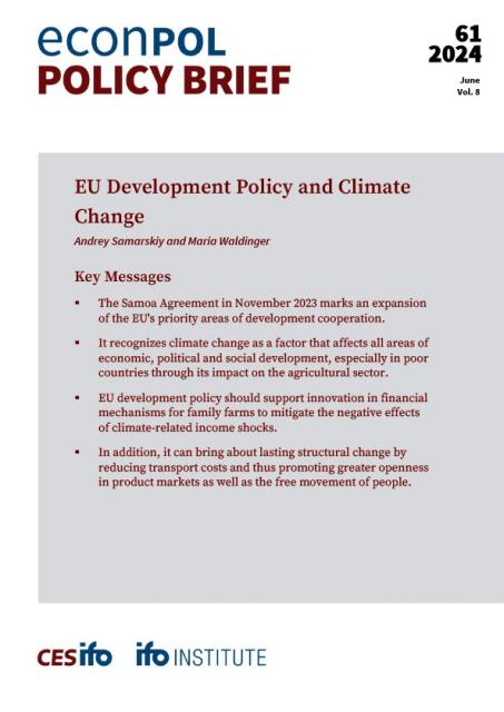 Cover of EconPol Policy Brief 61 - EU Development Policy and Climate Change