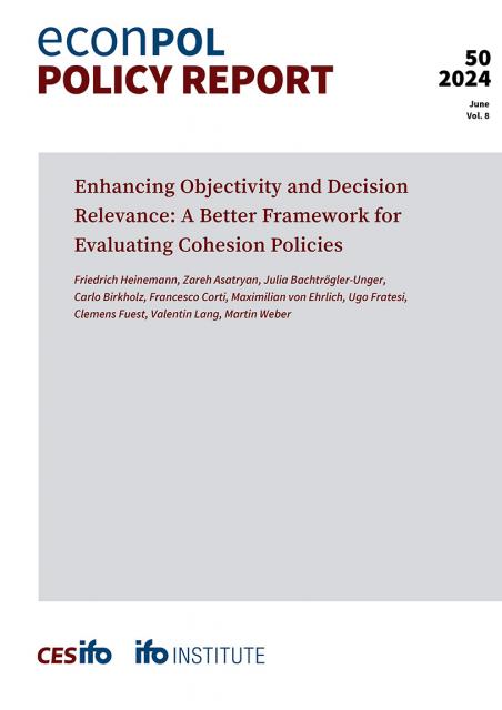 Cover of EconPol Policy Report 50 Enhancing Objectivity and Decision Relevance: A Better Framework for Evaluating Cohesion Policies