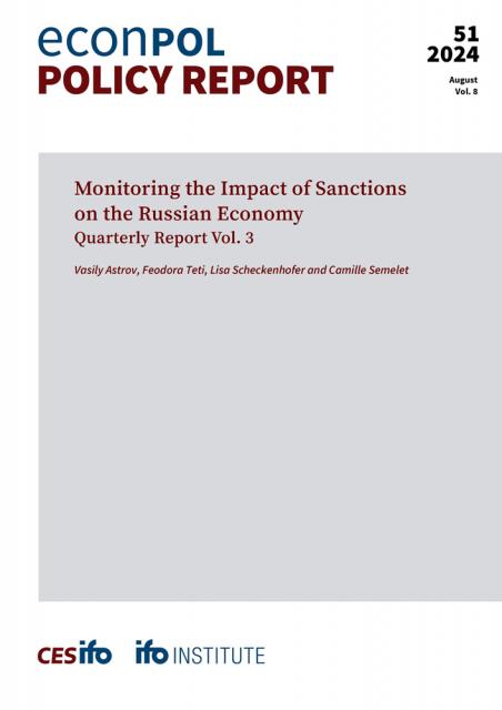 Cover EconPol Report called Monitoring the Impact of Sanctions on the Russian Economy