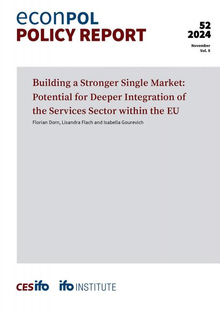 Cover of EconPol Policy Report 52 Building a Stronger Single Market: Potential for Deeper Integration of the Services Sector within the EU