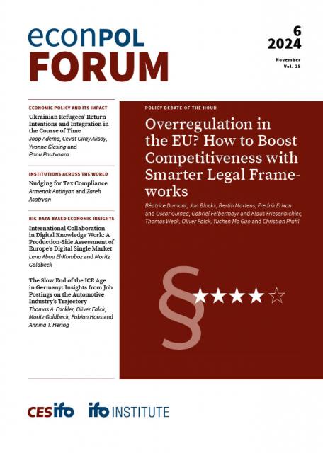 EconPol Forum 5/2024 - Overregulation in the EU? How to Boost Competitiveness with Smarter Legal Frameworks