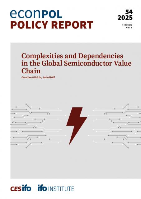 Cover of EconPol Policy Report 54 - Complexities and Dependencies in the Global Semiconductor Value Chain