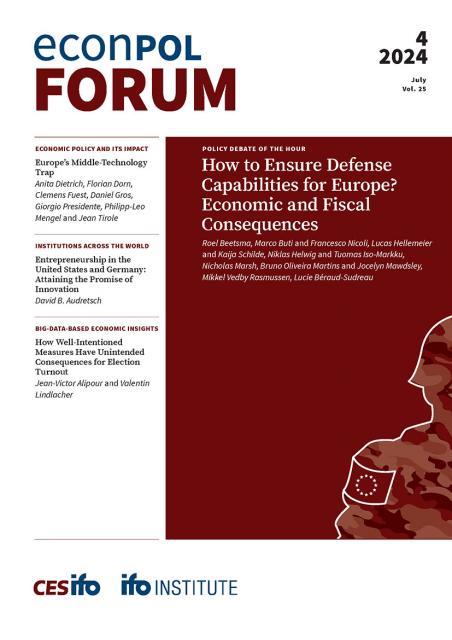 EconPol Forum 3/2024 - How to Ensure Defense Capabilities for Europe? Economic and Fiscal Consequences